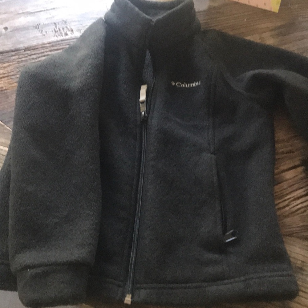 Boy/Girl Black Columbia Zip-up Sweater